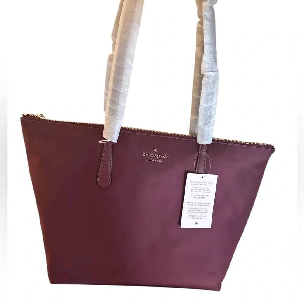 Kate Spade New York “The Bridle” Better Nylon Tote – Deep Berry | NWT